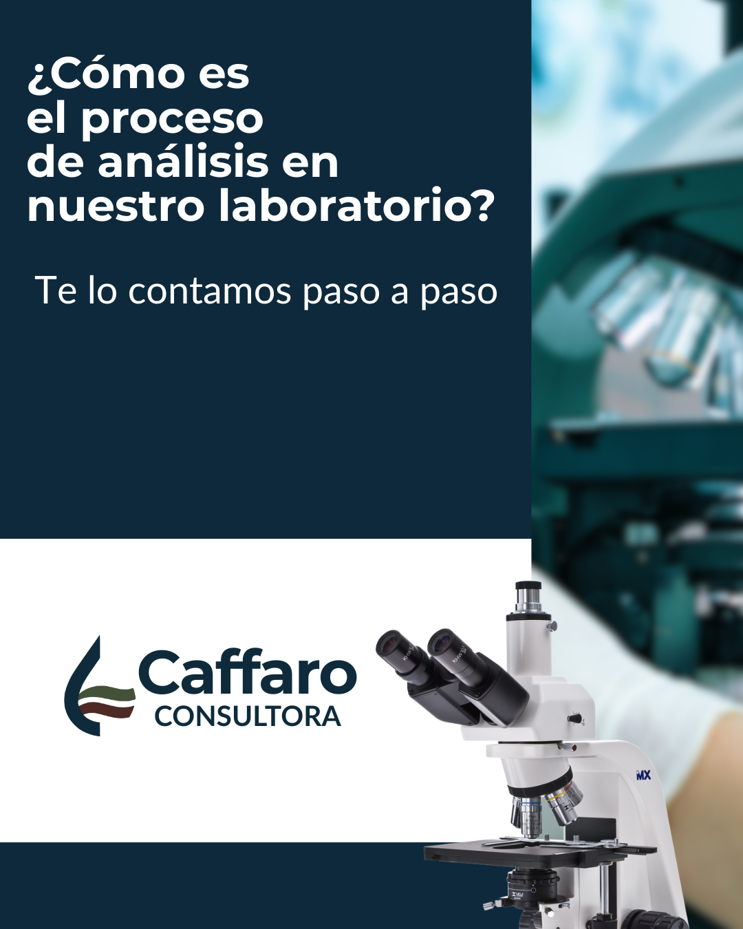 Muestra de agua en laboratorio